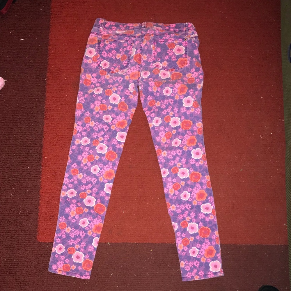 Floral psychedelic Cherokee jeans girls 16/jr 7
